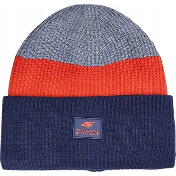 Čepice Dětská Čepice 4F zimní podzimní teplá M426 proužkovaná univerzální