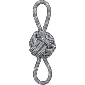 Hračka pro psa Hr. HUHU Pretahovadlo uzel se smickami provaz sede