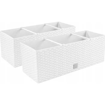 Bílý plast Květináč Prosperplast 60 cm x 25 x 24 cm