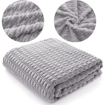 Přehoz na lůžko Deka 200x220 Mikrovlákno S Reliéfem Jednobarevná Přehoz na Postel Ivana 10