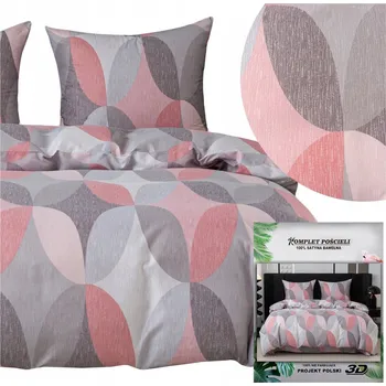Povlečení POVLEČENÍ Maria povlaky na polštáře 70x80 sada 160x200 4 dílné SATÉNOVÉ geometrické