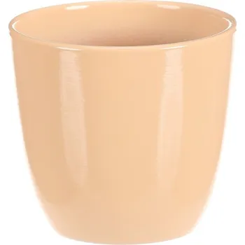 Stojan na květiny Obal na květiny - terakota, pr. 10 cm, barva krémová