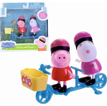 Figurka Prasátko Peppa EXKLUZIVNÍ SADA 2 Figurek 6 cm Kolo Jízda s Přáteli 3+