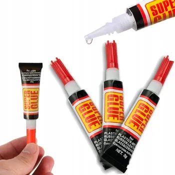 Průmyslové lepidlo UNIVERZÁLNÍ VTEŘINOVÉ LEPIDLO SUPER GLUE RYCHLÉ EXTRA SILNÉ SADA 3 KS
