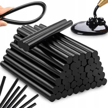 Průmyslové lepidlo LEPIDLO DO PISTOLE NA HORKÉ LEPENÍ NÁPLŇ 11 MM X 200 MM ČERNÉ 1KG 46 KS