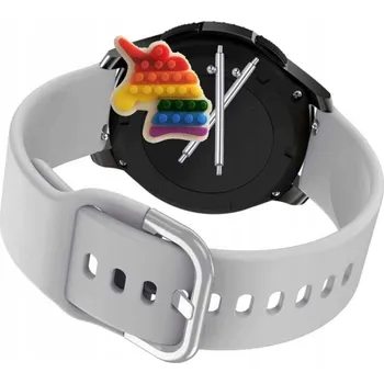 Pouzdro na mobilní telefon Pásek Řemínek pro Forever ICON 2 AW-110, Silikon, šedá smyčka, nastavitelný