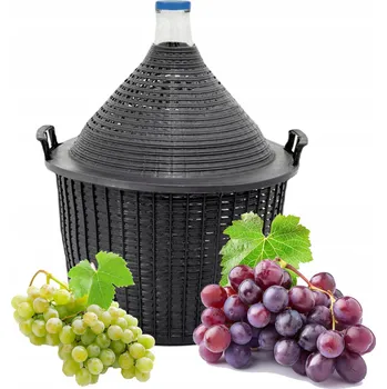 Obraz BALON, DEMIŽON V KOŠI S UCHYTY PRO VÍNO 15L