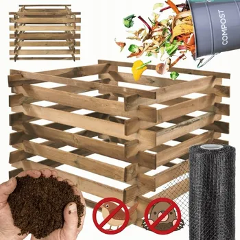 Kompostér Kompostér 1-komorový Wamar-Sosenka 600 l hnědý