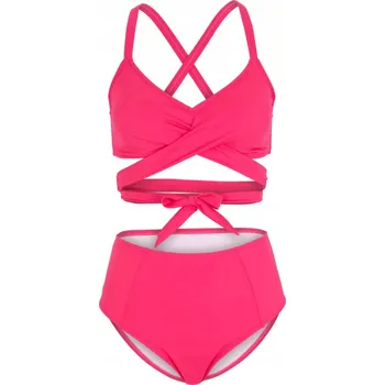 Podprsenka B.P.C. růžové bikiny bustier se zavazováním a kalhotkami, vel. 36