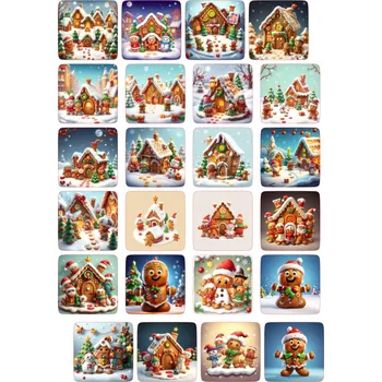 Jedlá dekorace na dort VÁNOCE-125 Materiál: Jedlý papír