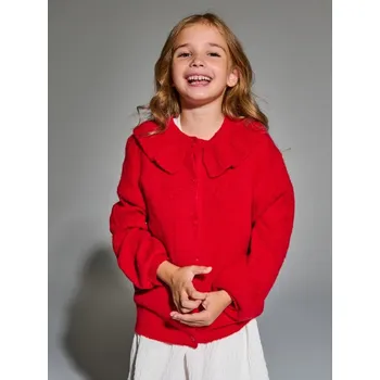 Dívčí oblečení Sinsay - Svetr s ozdobnými volány - červená - WK172-33X - WK172-33X-128