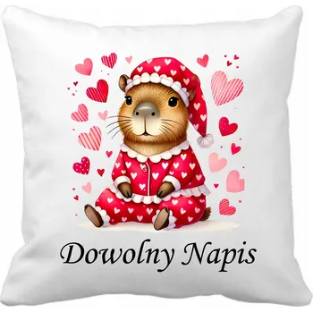 Polštář Roztomilý polštář VALENTÝN KAPYBARA – vyberte si vzor a přidejte jméno!