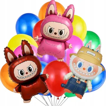 Balónek SADA BALÓNKŮ Labubu FÓLIOVÉ LATEXOVÉ Girlanda LABU BU k NAROZENINÁM