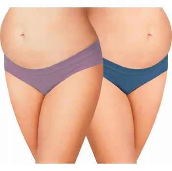 Kalhotky TĚHOTENSKÉ KALHOTKY POD BŘICHO BEZEŠVÉ BEZTLAKOVÉ ŠIKMÉ SADA 4 kusů S/M