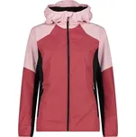 Dámská bunda CMP WOMAN JACKET HYBRID FIX HOOD 40 Červená, Růžová, Černá