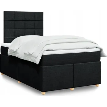 Postel Čalouněná jednolůžková postel VidaXL 120x190 cm, černá
