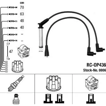 Zapalovací kabel Sada kabelů pro zapalování NGK 0806