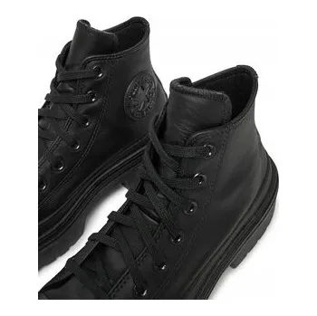 Dámské tenisky Kotníkové kožené tenisky Converse černé, velikost 36,5