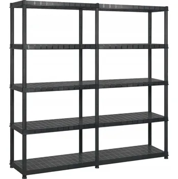 Dílenský regál Plastový skladový regál VidaXL 185 x 40 x 85 cm, nosnost až 60 kg na polici