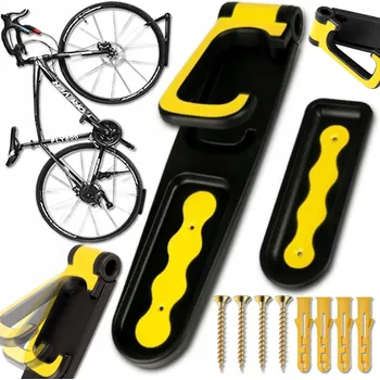 Věšák Nástěnný věšák na kolo SATIS 30 kg černý