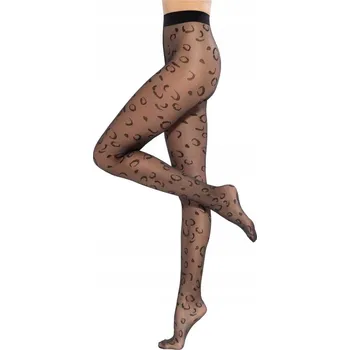 Dámské punčochy Punčocháče Gatta se vzorem, geometrické, černé, 20 DEN, velikost 2