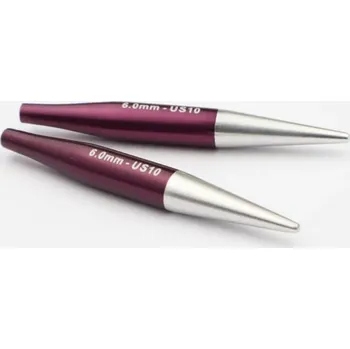 Nástroj na niť a příze Vyměnitelné jehlice MINI 6,00mm - kovové - KNITPRO ZING - délka 5cm