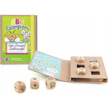 Dřevěná hračka TRENDHAUS DŘEVĚNÉ KOSTKY S ČÍSLY 5 KS 111343