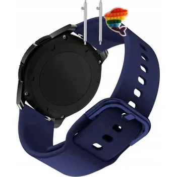 Řemínek na hodinky Řemínek Řemínek pro Rubicon RNCE40, Silikonový Tmavě Modrý Smyčka, nastavitelný