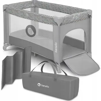 Dětská postýlka Lionelo Cestovní postýlka LO-STEFI GREY CONCRETE MULTICOLOR