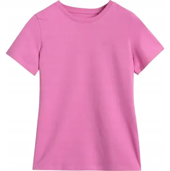 Dívčí tričko 4F Dívčí tričko hladké 4FJWAW25TTSHF2397-54S Růžové 140 cm.