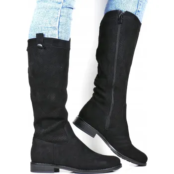 Dámské kozačky VINCEZA dámské kozačky po kolena s plochým podpatkem, velikost 37