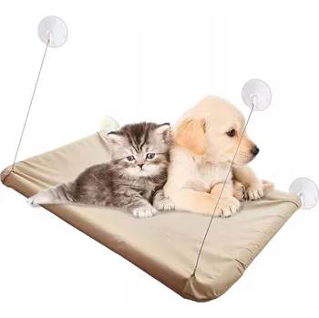 PELÍŠEK PRO KOČKY MONTÁŽ NA OKNO ZÁVĚSNÁ HOUPACÍ SÍŤ POLICE