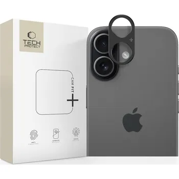 Náhradní kryt pro mobilní telefon Ochranné sklo pro zadní kameru Tech-Protect Camalloy Fit+ iPhone 17 Black