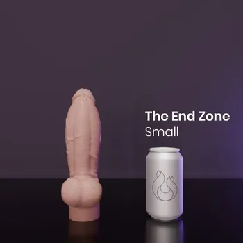 Dildo Erotixxx Toys The End Zone Pale Flesh 75% S, prémiové silikonové dildo s Vac-U-Lock 19,6 x 3,9–5,7 cm