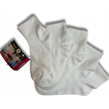 Dámské ponožky PONOŽKY BÍLÉ DÁMSKÉ BAVLNĚNÉ PONOŽKY 36-38 x 5 ks