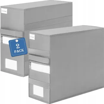 Úložný box 2X ORGANIZÉR TAŠKY NA ULOŽENÍ OBLEČENÍ PEŘIN DEK DO SKŘÍNĚ 100X50X15 C