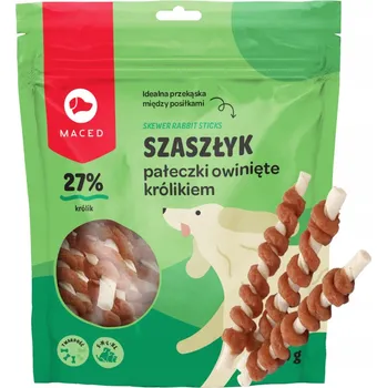 Pamlsek pro psa Přírodní psí pamlsek Maced Rabbit Shashlik Sticks 500g