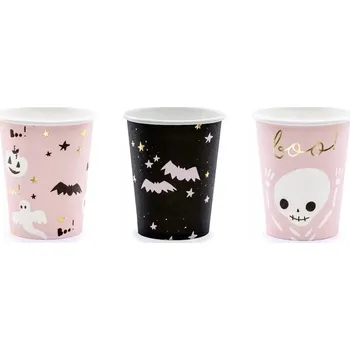 Jednorázové nádobí Papírové kelímky Partydeco Boo KPP61-EU1 220 ml 6 ks