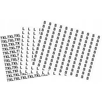 samolepka Samolepky na oblečení, štítky s velikostmi