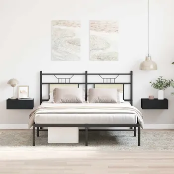 Noční stolek Závěsné noční stolky 40x30x15 cm černé 2 ks