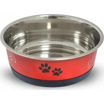 Miska pro psa Jedna kovová miska Yarro červená 0,4 l