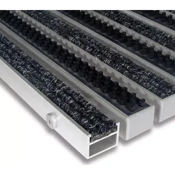 Rohožka Hliníková textilní čistící vnitřní vstupní kartáčová rohož Alu Extra - 60 x 90 x 2,7 cm