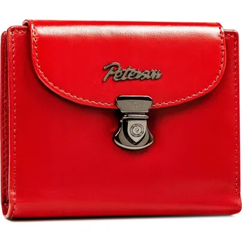 Peterson peněženka z pravé kůže červená - dámská
