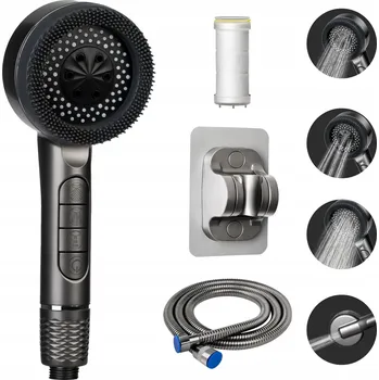 Sprchová hlavice 4 režimy proudu, vysokotlaká sprchová hlavice, ruční sprchová hlavice s filtrem
