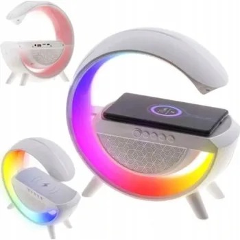 Lampička NOČNÍ LAMPA LED RGB Reproduktor Bezdrátová Nabíječka QI USB