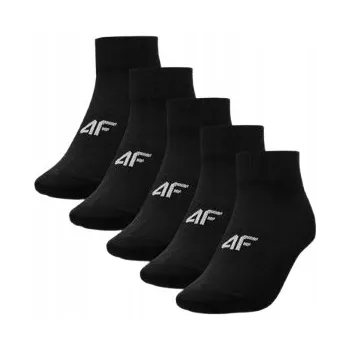 Pánské ponožky 4F PONOŽKY ČERNÉ NAD KOTNÍK PONOŽKY SOCF 5 PÁRŮ 35-38