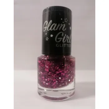 Lak na nehty Ados glam girl glitter lak na nehty třpytivý fialový s částečkami 864