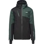 Pánská zimní bunda Hi-Tec RAMIREZ L Černá, Tmavě zelená, Stříbrná