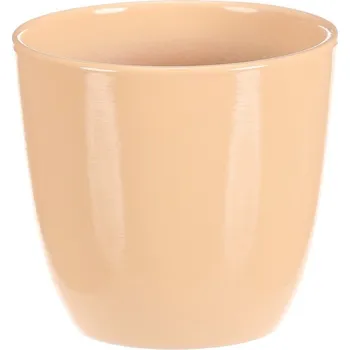 Obal na květináč Obal na květiny - terakota, pr. 10 cm, barva krémová