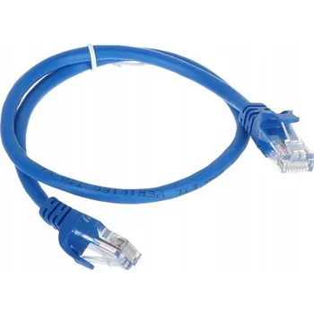 Síťový kabel Patchcord Delta U/UTP 5e RJ45 / RJ45 0,5 m modrý